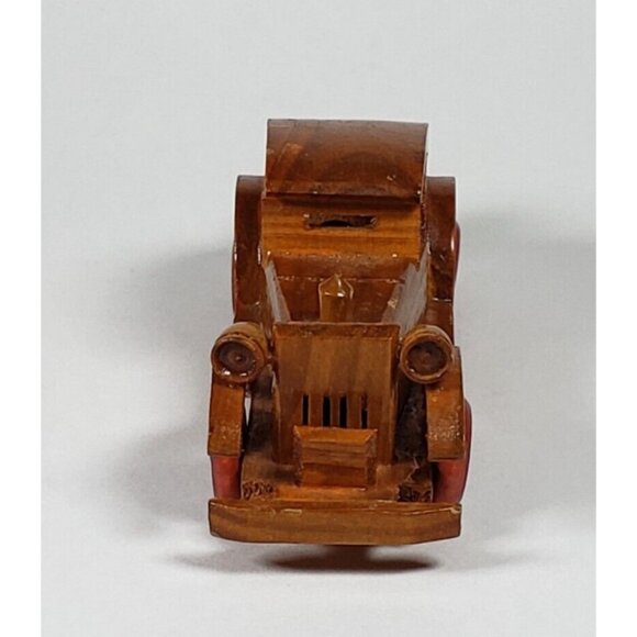 Vintage Massimo Dulli Wooden Car Automobile Hand Carved 5 inches Collectible - Picture 3 of 6
